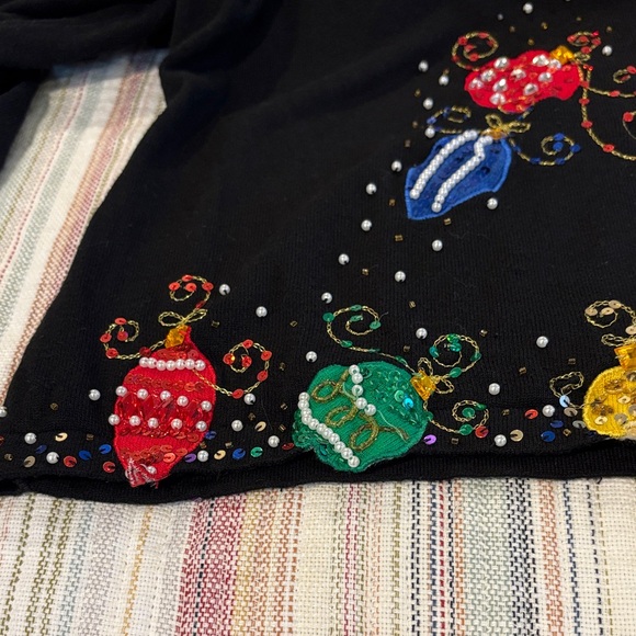 Just B Vintage Embellished Christmas Sweater Size XL - Picture 9 of 10